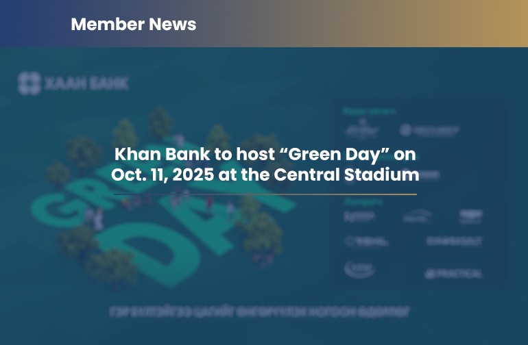 Khan Bank to host “Green Day” on  Oct. 11, 2025 at the Central Stadium